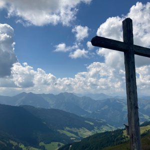 Betička on the summit of Gründegg (11.8.2020 13:27)