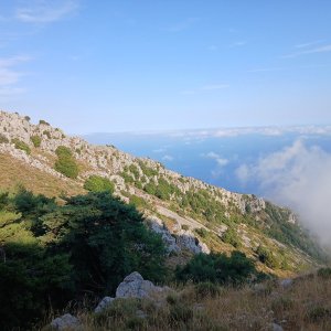 Pavel on the summit of Cime de Restaud (1.8.2025 19:24)
