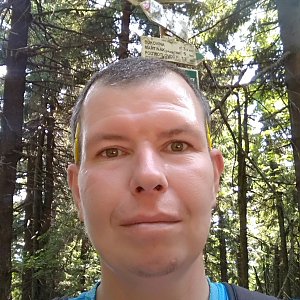 Michal Krčmář na vrcholu Čertův mlýn (28.7.2019 10:32)