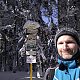 Petr Bartoň na vrcholu Čertův mlýn (4.3.2018 12:01)
