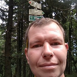 Michal Krčmář na vrcholu Čertův mlýn (17.8.2019 12:39)