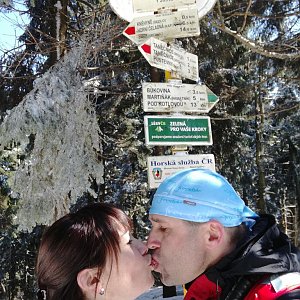 Brůča&Bubu na vrcholu Čertův mlýn (2.4.2018 13:00)