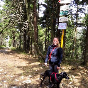 Kristýna na vrcholu Čertův mlýn (24.4.2020 12:45)