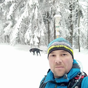 Chrapča na vrcholu Čertův mlýn (6.1.2021 10:37)