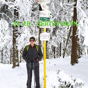 Aleš Sýkora na vrcholu Čertův mlýn (9.1.2021 12:11)