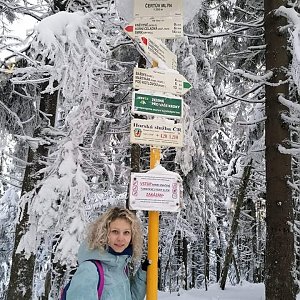 Kačička na vrcholu Čertův mlýn (10.1.2021 12:00)
