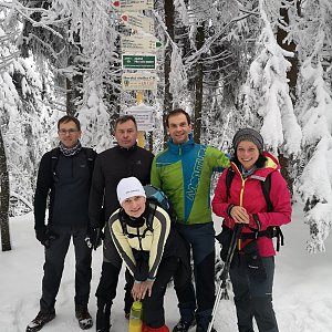 zuzana švidrnochová na vrcholu Čertův mlýn (9.1.2021 13:26)