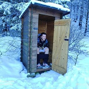 Petr Loskot na vrcholu Čertův mlýn (24.1.2021 12:28)