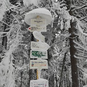 Martin Vitásek na vrcholu Čertův mlýn (29.1.2021 10:46)