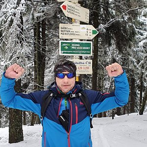 Tomáš na vrcholu Čertův mlýn (6.2.2021 13:42)