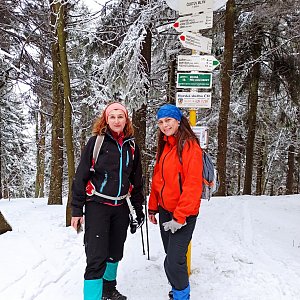 Dana na vrcholu Čertův mlýn (6.2.2021)