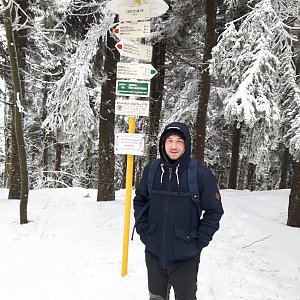 Dominik Najsar na vrcholu Čertův mlýn (7.2.2021 12:00)