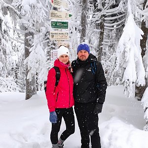 Vendula Schafferová na vrcholu Čertův mlýn (16.1.2021 13:42)