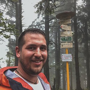 Martin Kostřeba na vrcholu Čertův mlýn (26.6.2021 9:30)