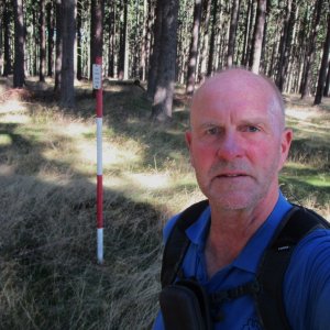 Michal Kříž on the summit of V oboře (20.9.2025 12:36)