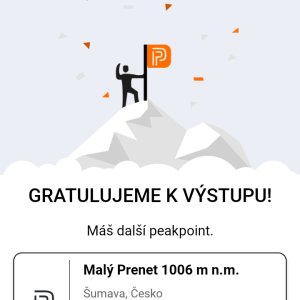 Michal Kříž on the summit of Malý Prenet (3.10.2026 10:28)