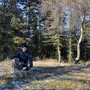 Jarda Vála na vrcholu Loupežník (19.11.2022)