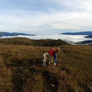 Jirka Hruška on the summit of Gunung Kobrey (14.5.2017 17:03)