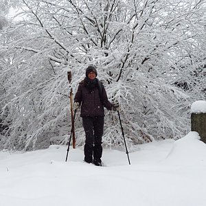 Iveta Válová na vrcholu Dlouhá hora (8.1.2021 11:44)