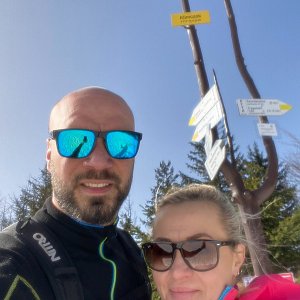 Tomík na vrcholu Klimczok (25.2.2021 12:02)