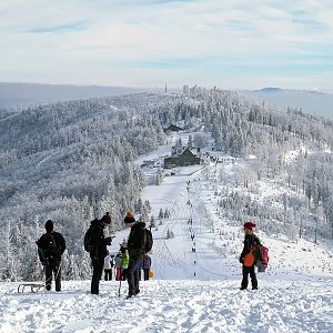 David Chlebek na vrcholu Klimczok (31.1.2021 15:33)