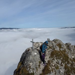 Martin Malý na vrcholu Kleiner Schoberstein (19.10.2025 11:15)