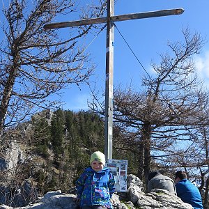 Divočák junior na vrcholu Grosser Schoberstein (7.4.2018 9:41)