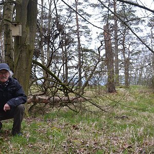 Jarda Vála on the summit of Kozelka (28.4.2023)