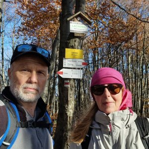 Rastislav Biarinec on the summit of Lacková (1.11.2025 11:58)