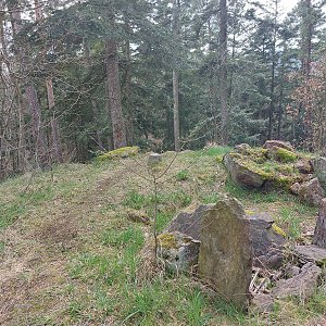 Cyklista 73 on the summit of Dubový vrch (17.4.2023 14:17)