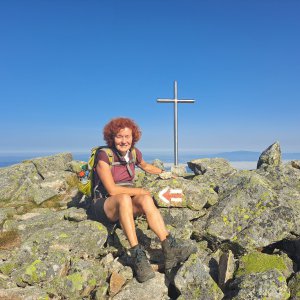 Horalka Anička na vrcholu Malá Brestová (10.9.2023)