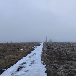 Milan Meravy on the summit of Vysoká hole (3.1.2023 11:27)