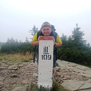 Michael na vrcholu Góra Pięciu Kopców (27.8.2021 12:47)