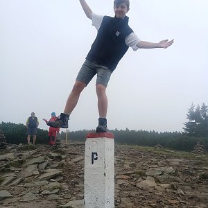 Arnošt na vrcholu Góra Pięciu Kopców (27.8.2021 12:45)