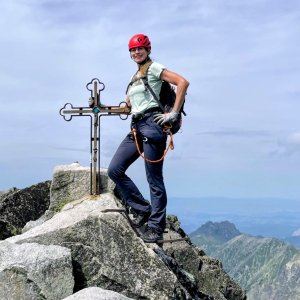Zuzana Rožková on the summit of Gerlachovský štít (10.8.2026 14:05)