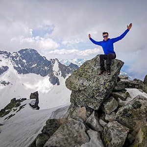 Jiří Králík on the summit of Baranie rohy (20.5.2023 13:58)