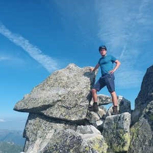 Dzanny on the summit of Baranie rohy (19.8.2023 8:30)