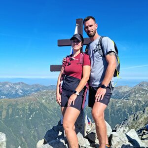 Lenka Hradská on the summit of Kriváň (9.9.2023 10:24)