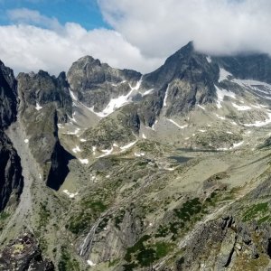Jiřina on the summit of Veľká Lomnická veža (11.7.2023)