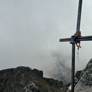 Pavel Svoboda on the summit of Bradavica (19.9.2025 13:05)