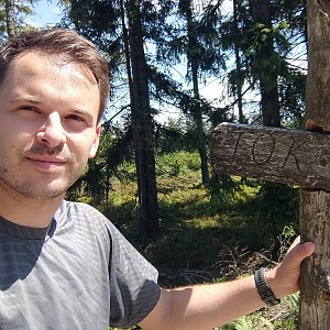 Martin Palin na vrcholu Malý Tok