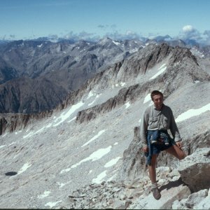 Martin Waldhauser on the summit of Pico de Aneto (26.8.1994)