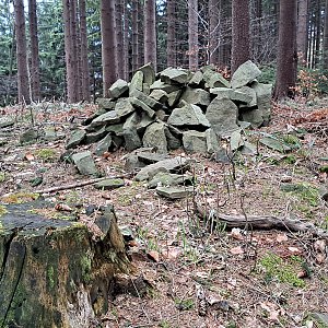 Horalka Anička on the summit of Raťkov (26.3.2023)