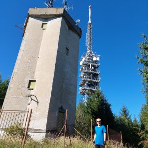 Petr Svoboda on the summit of Mezivrata (6.9.2026 15:22)