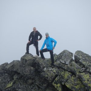 Rastislav Biarinec on the summit of Javorový štít (25.7.2020 9:15)