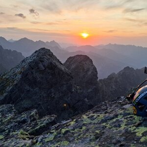 Pavel Svoboda on the summit of Javorový štít (3.9.2024 18:00)