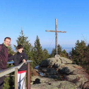Divočák junior on the summit of Bärenstein (7.3.2026 15:21)