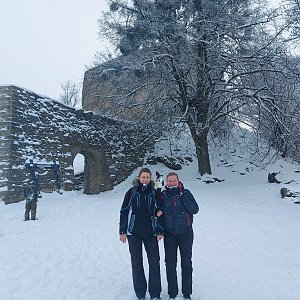 Evík na vrcholu Hukvaldy - hradní vrch (16.1.2021 13:55)