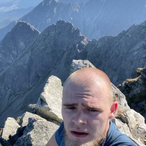 Jakub Fabry on the summit of Svinica (16.8.2026 8:49)