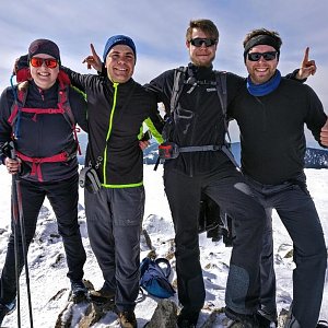 Lukáš Vaculík na vrcholu Králický Sněžník (30.3.2018 12:00)